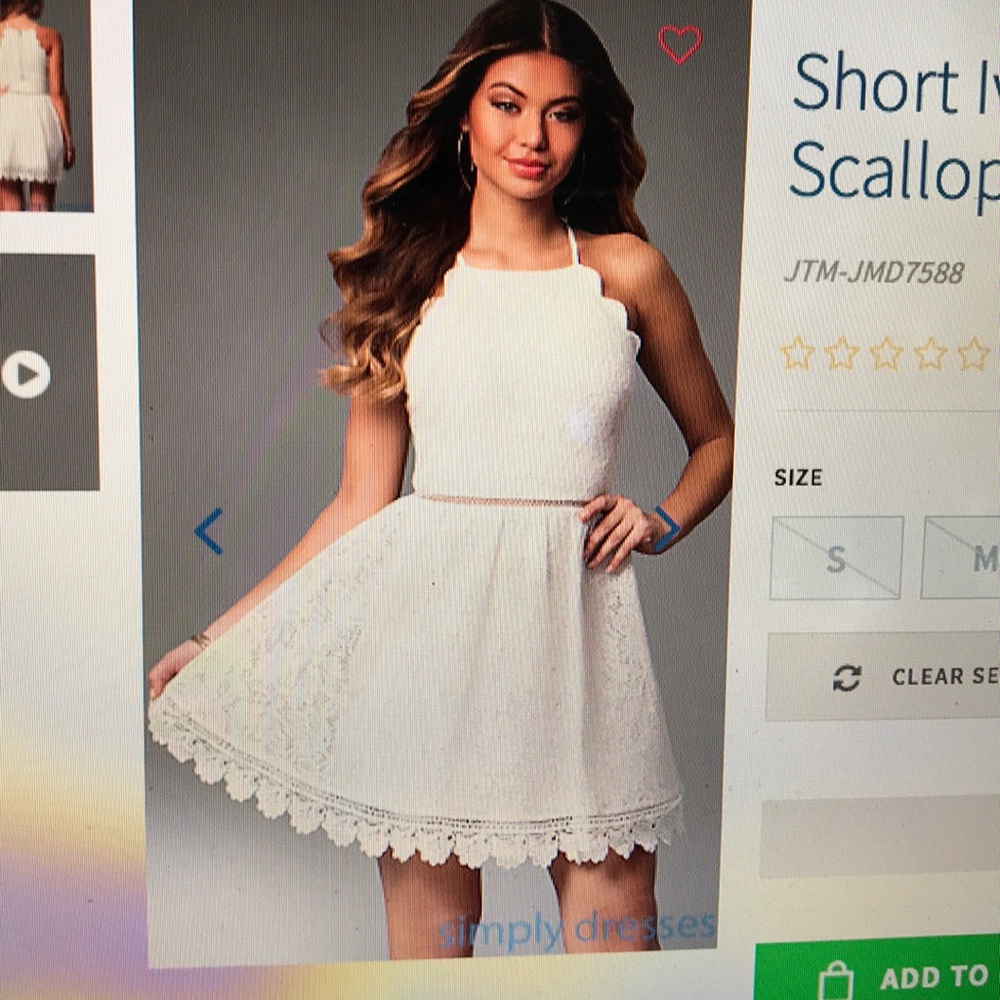White lacy dress. (size S) brand new, never worn